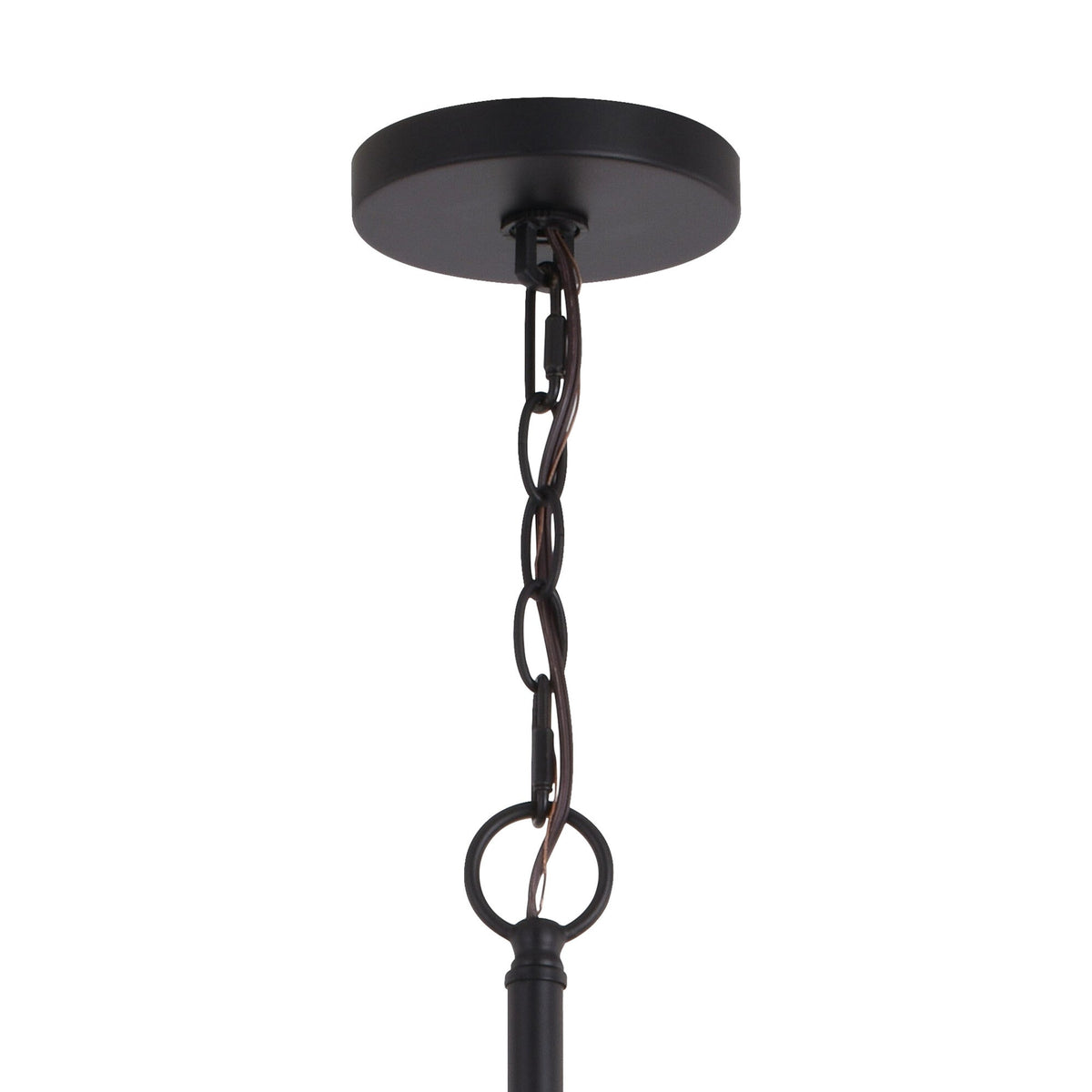 Estelle 26.75 in. 6 Light Orb Pendant Natural Brass and Matte Black - Orvon Lighting