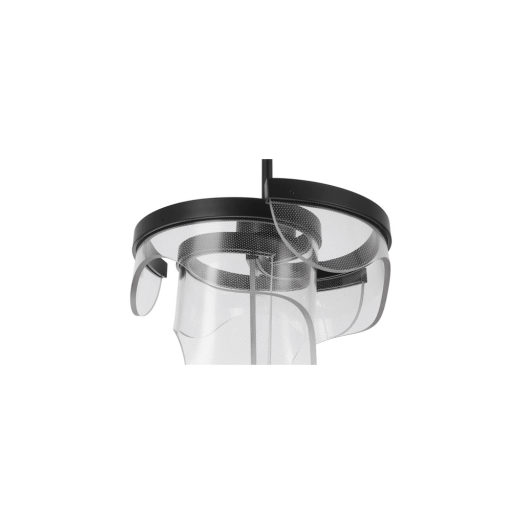 Estrella LED 12.63 inch Flat Black Pendant Ceiling Light, 3 Arm - Orvon Lighting