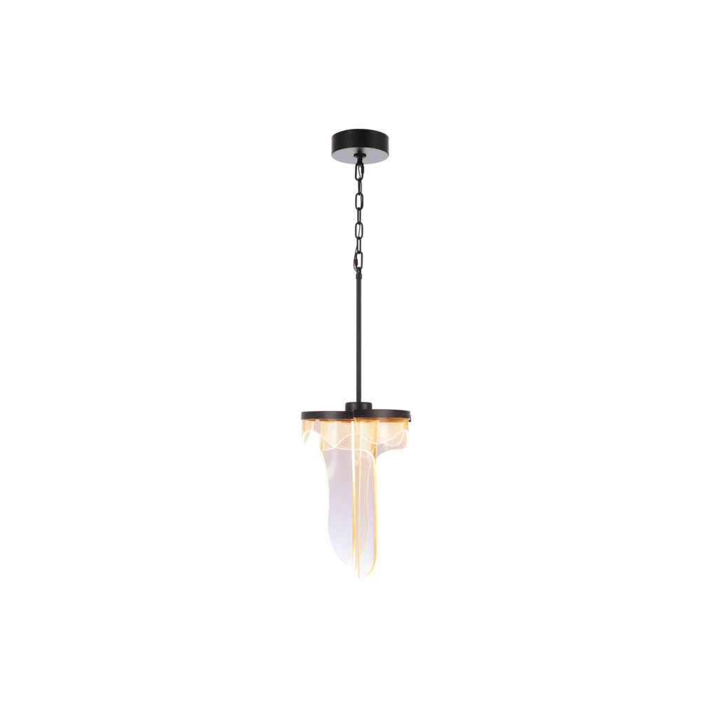 Estrella LED 12.63 inch Flat Black Pendant Ceiling Light, 3 Arm - Orvon Lighting