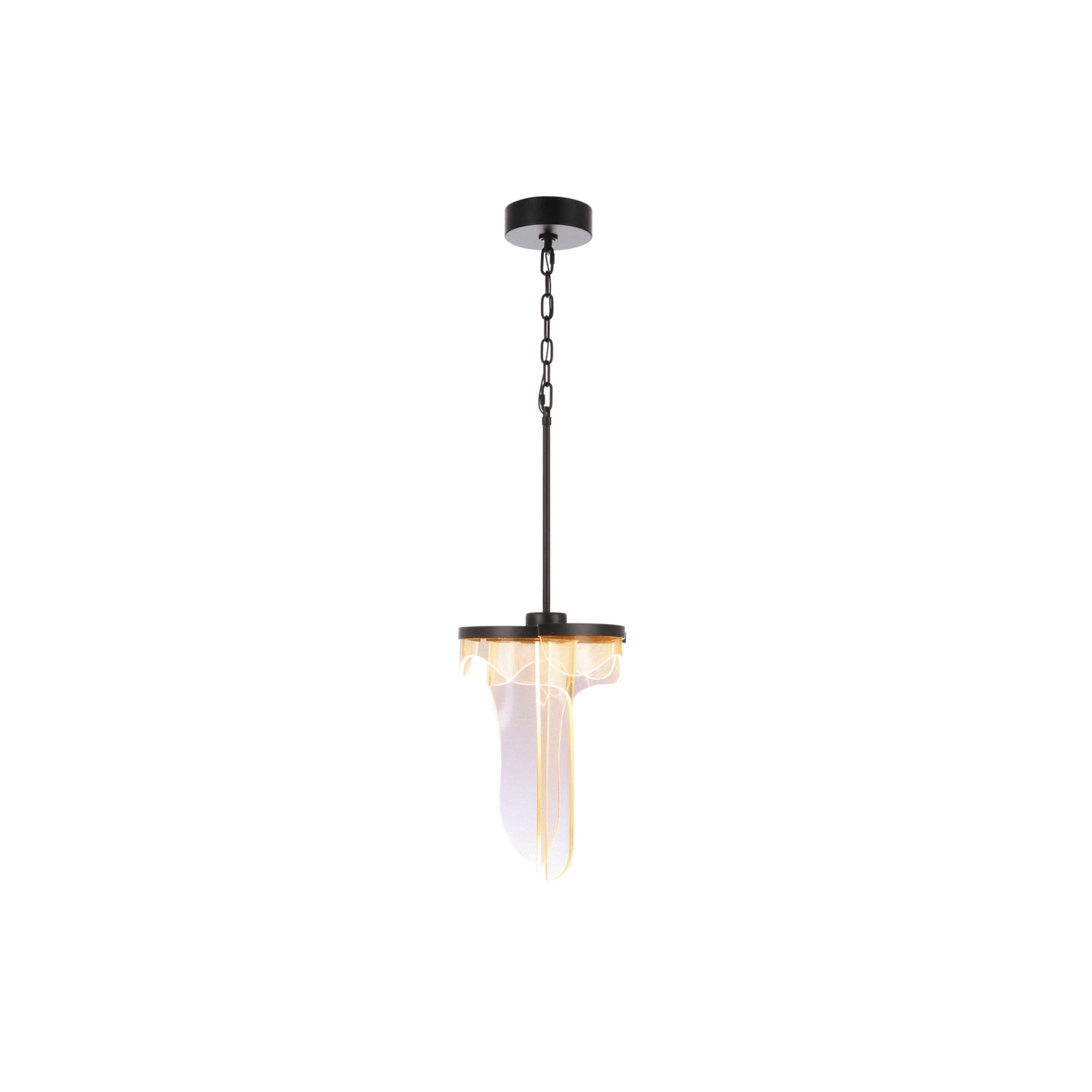 Estrella LED 12.63 inch Flat Black Pendant Ceiling Light, 3 Arm - Orvon Lighting
