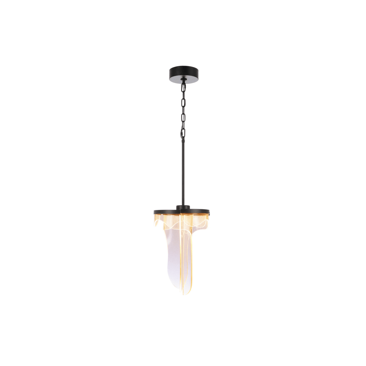 Estrella LED 12.63 inch Flat Black Pendant Ceiling Light, 3 Arm - Orvon Lighting