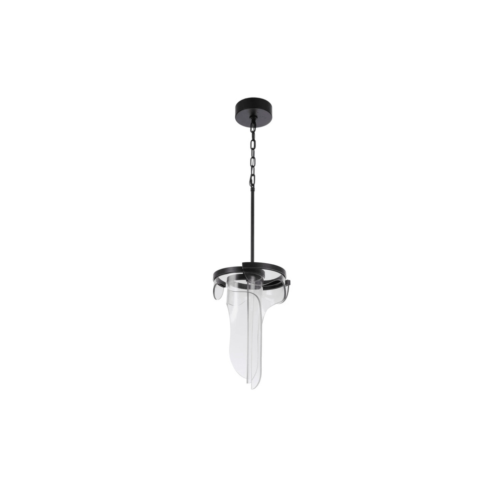 Estrella LED 12.63 inch Flat Black Pendant Ceiling Light, 3 Arm - Orvon Lighting