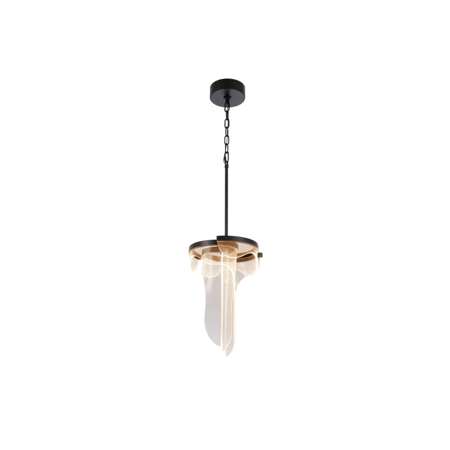 Estrella LED 12.63 inch Flat Black Pendant Ceiling Light, 3 Arm - Orvon Lighting