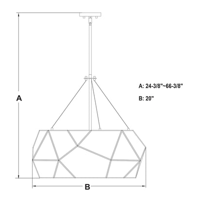 Euclid 20 in. W 3 Light Pendant Aged Brass - Orvon Lighting