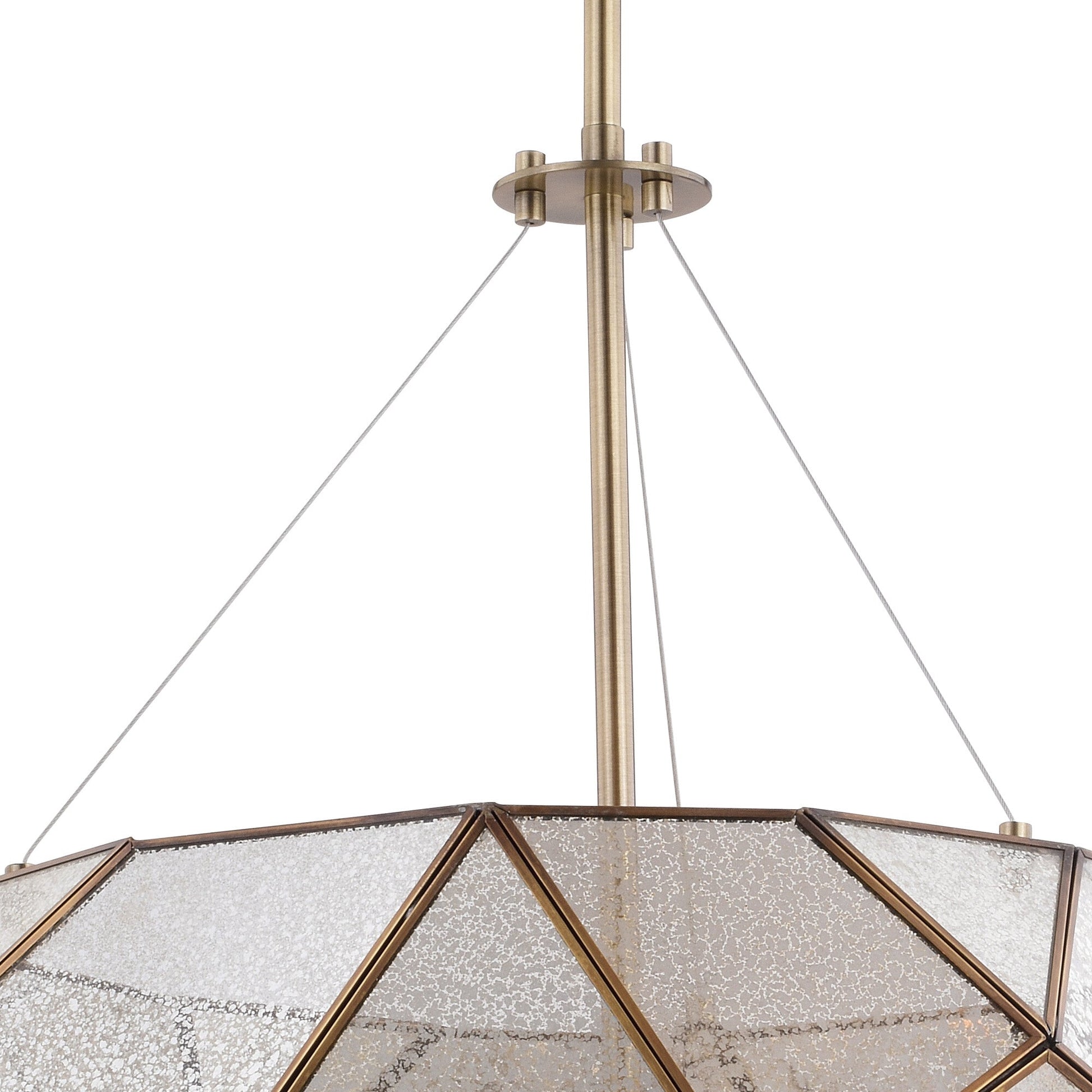 Euclid 20 in. W 3 Light Pendant Aged Brass - Orvon Lighting
