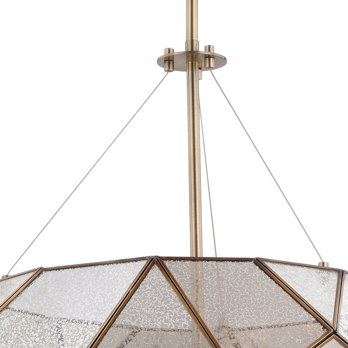 Euclid 20 in. W 3 Light Pendant Aged Brass - Orvon Lighting