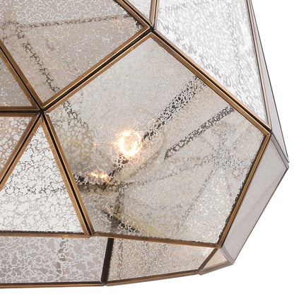 Euclid 20 in. W 3 Light Pendant Aged Brass - Orvon Lighting