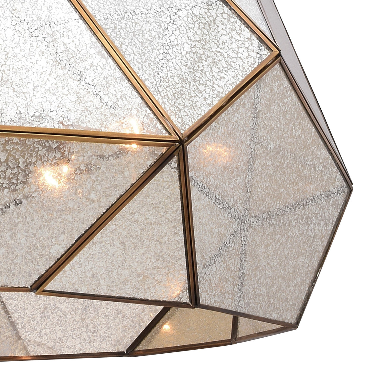 Euclid 24 in.W 5 Light Pendant Aged Brass - Orvon Lighting