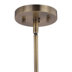 Euclid 24 in.W 5 Light Pendant Aged Brass - Orvon Lighting
