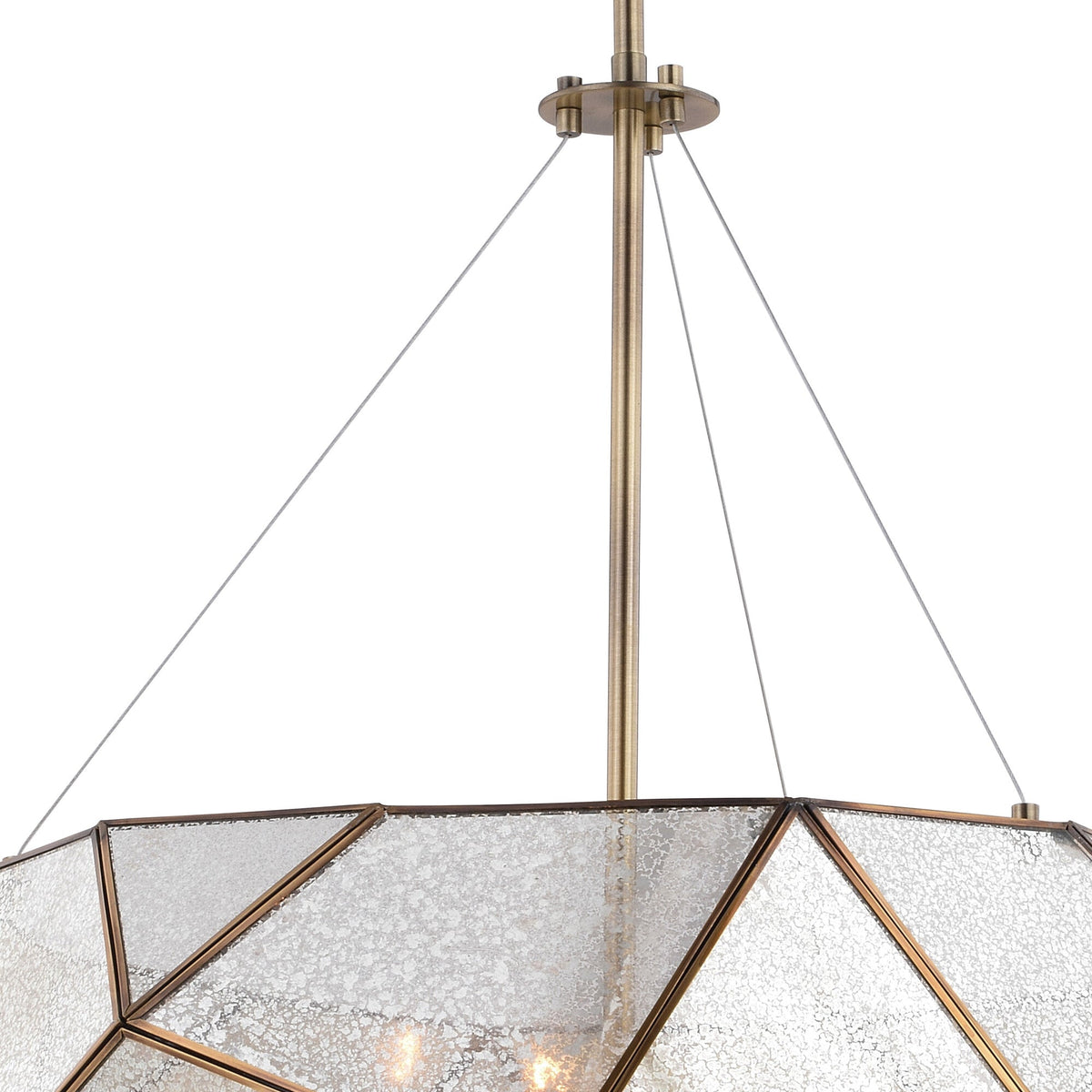 Euclid 24 in.W 5 Light Pendant Aged Brass - Orvon Lighting