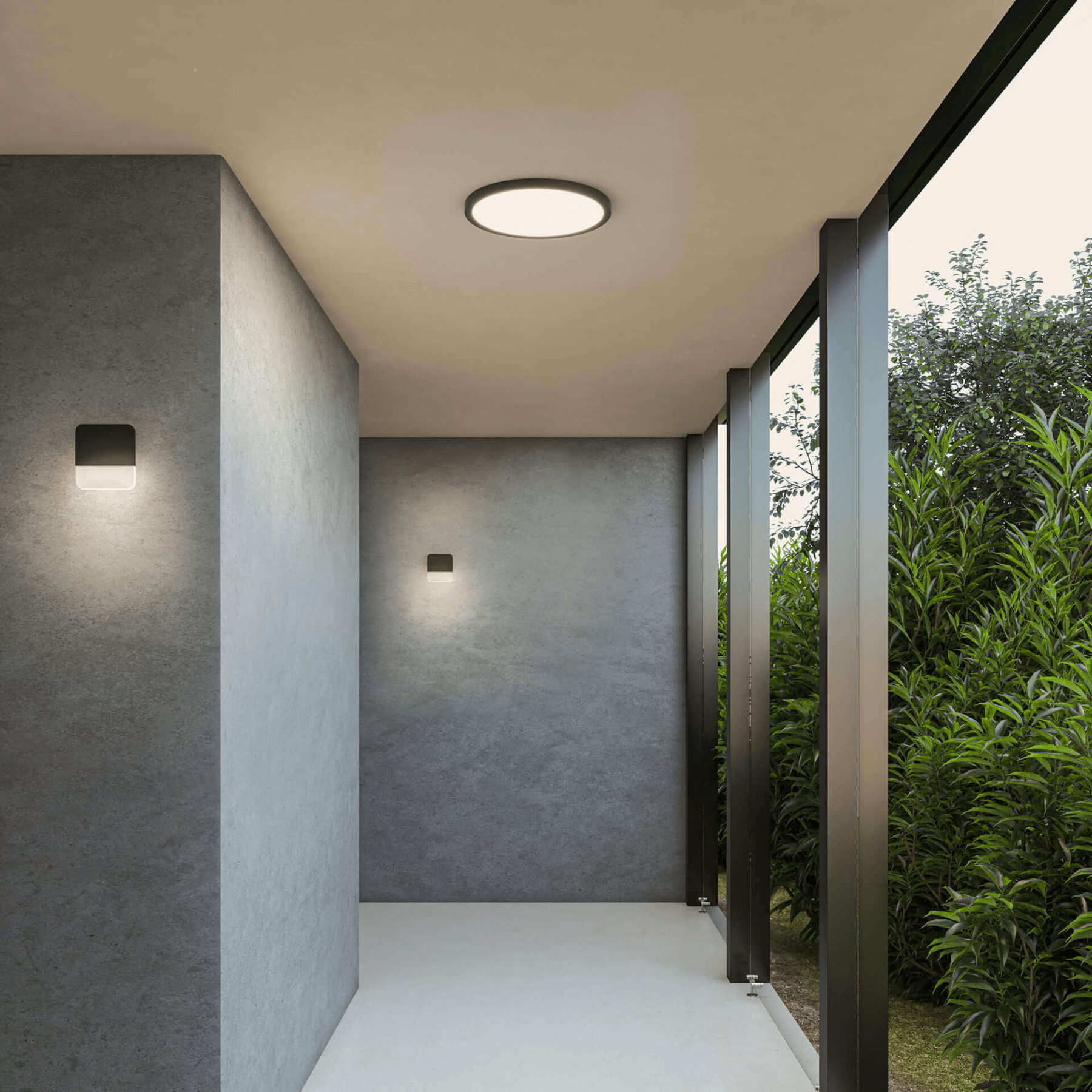 Exterior LED Wall Mount With Address Numbers - Orvon Lighting