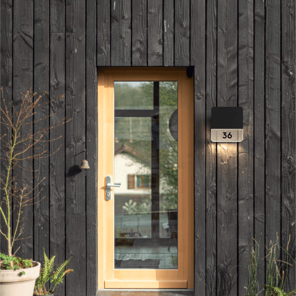 Exterior LED Wall Mount With Address Numbers - Orvon Lighting