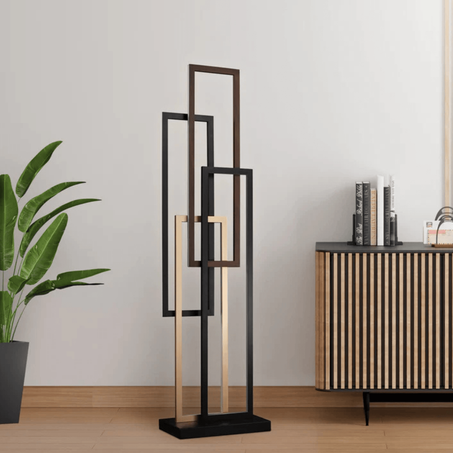 Floor Lamp Black and Wood - Orvon Lighting