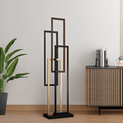 Floor Lamp Black and Wood - Orvon Lighting