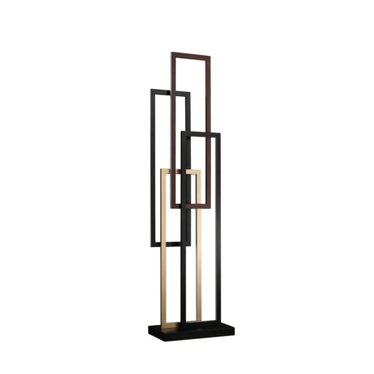 Floor Lamp Black and Wood - Orvon Lighting