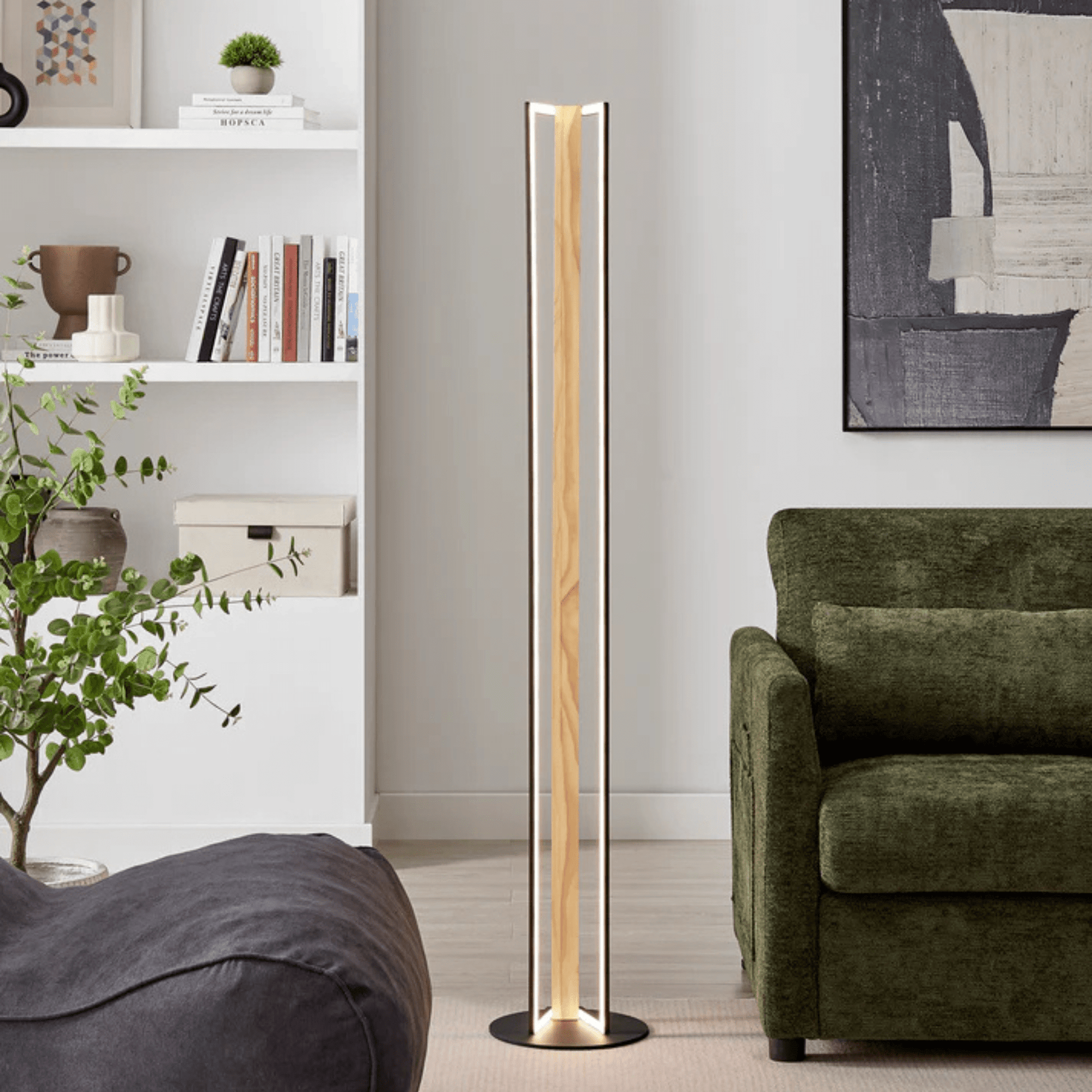 Floor Lamp Iron & Wood - Orvon Lighting