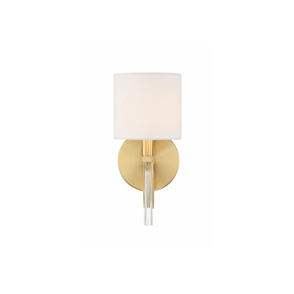 Fortuna 1 Light 5.12 inch Satin Brass Wall Sconce Wall Light - Orvon Lighting