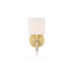 Fortuna 1 Light 5.12 inch Satin Brass Wall Sconce Wall Light - Orvon Lighting
