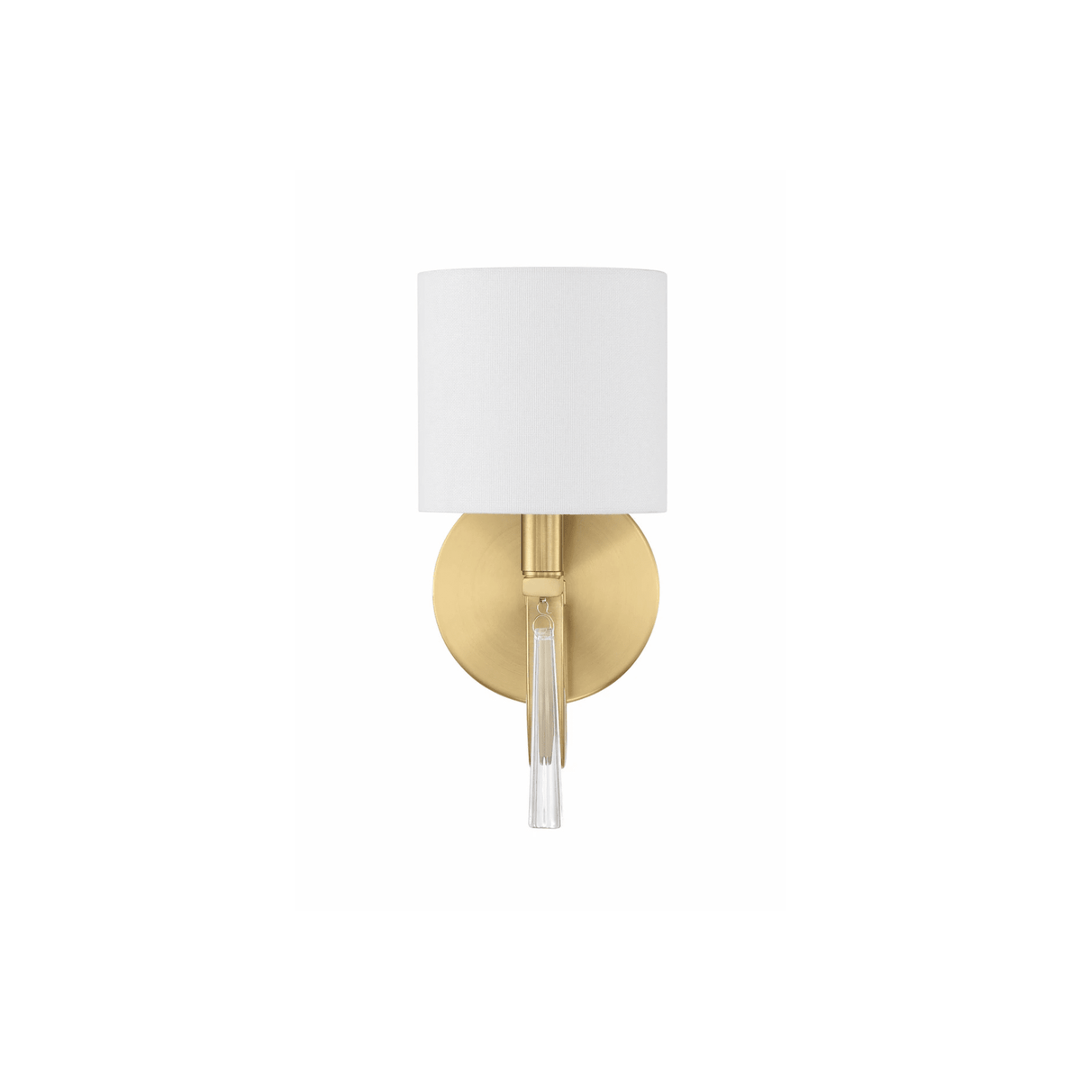 Fortuna 1 Light 5.12 inch Satin Brass Wall Sconce Wall Light - Orvon Lighting