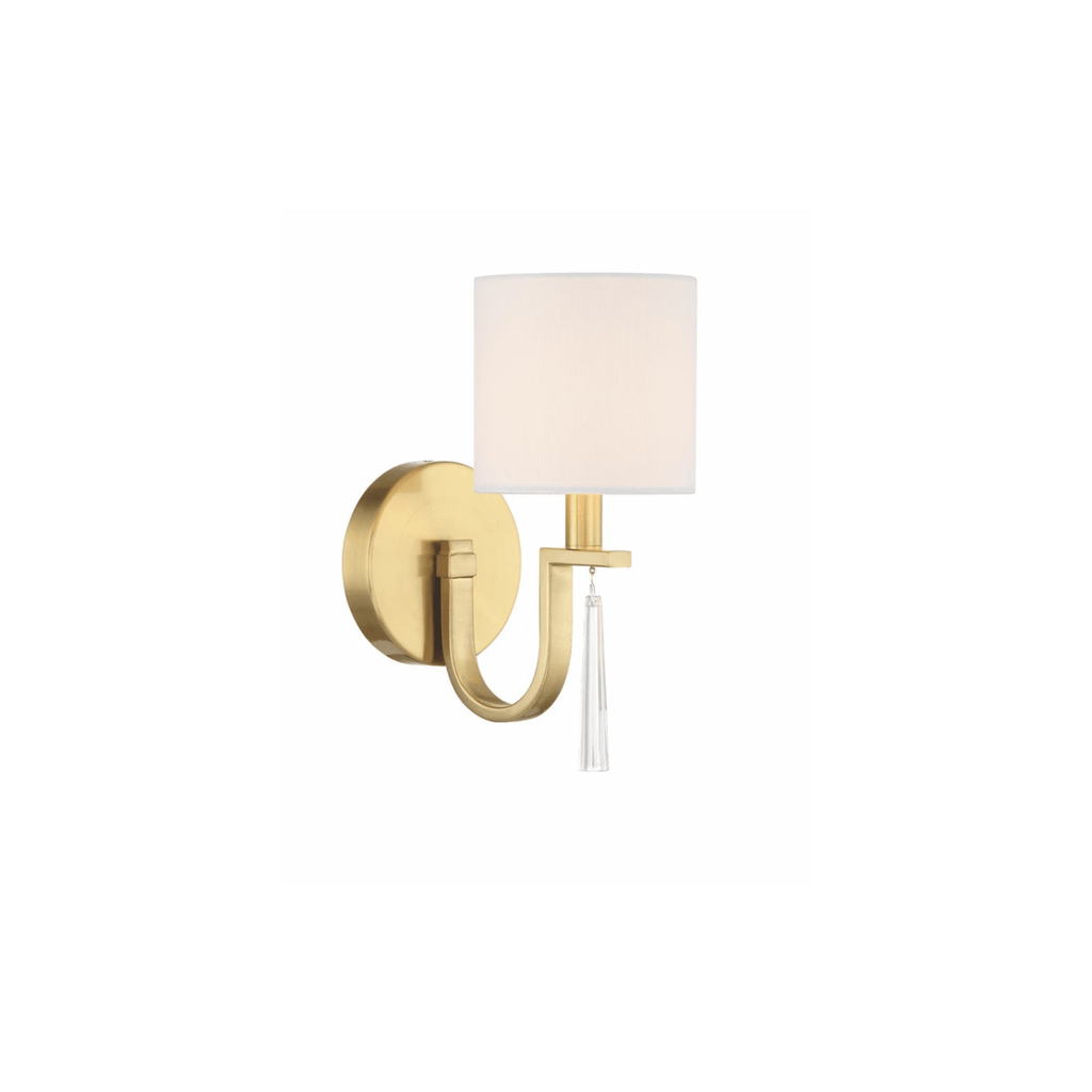Fortuna 1 Light 5.12 inch Satin Brass Wall Sconce Wall Light - Orvon Lighting