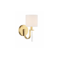 Fortuna 1 Light 5.12 inch Satin Brass Wall Sconce Wall Light - Orvon Lighting