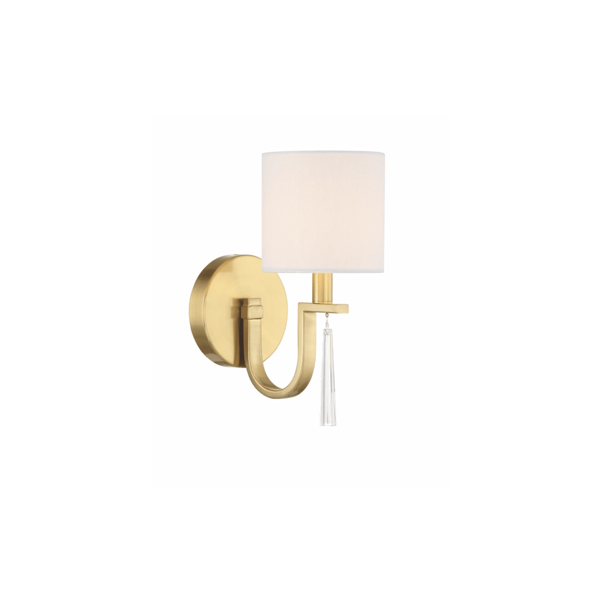 Fortuna 1 Light 5.12 inch Satin Brass Wall Sconce Wall Light - Orvon Lighting