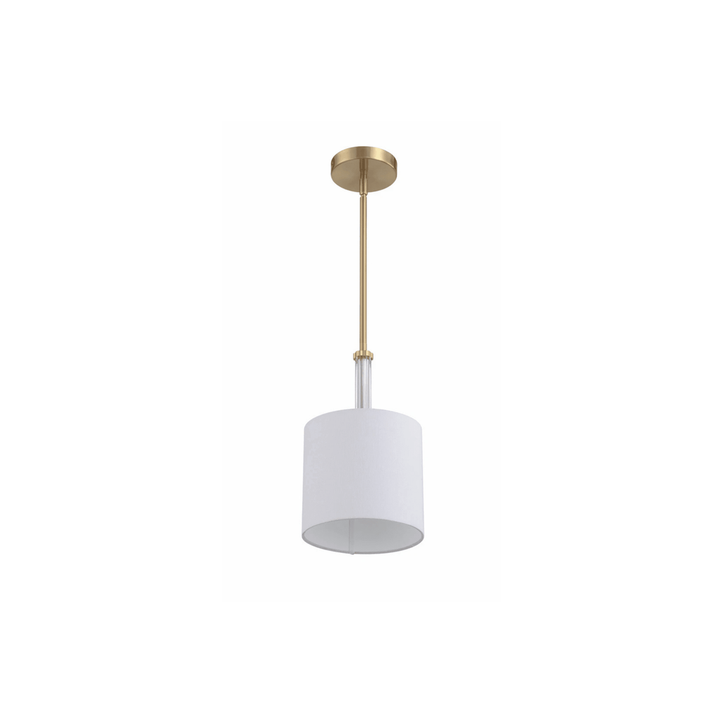 Fortuna 1 Light 8 inch Satin Brass Mini Pendant Ceiling Light - Orvon Lighting