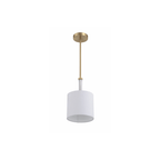 Fortuna 1 Light 8 inch Satin Brass Mini Pendant Ceiling Light - Orvon Lighting