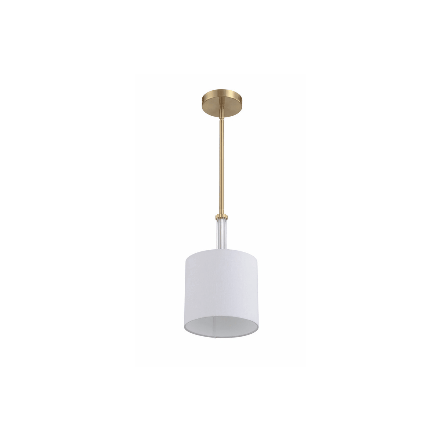 Fortuna 1 Light 8 inch Satin Brass Mini Pendant Ceiling Light - Orvon Lighting