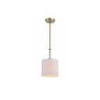 Fortuna 1 Light 8 inch Satin Brass Mini Pendant Ceiling Light - Orvon Lighting