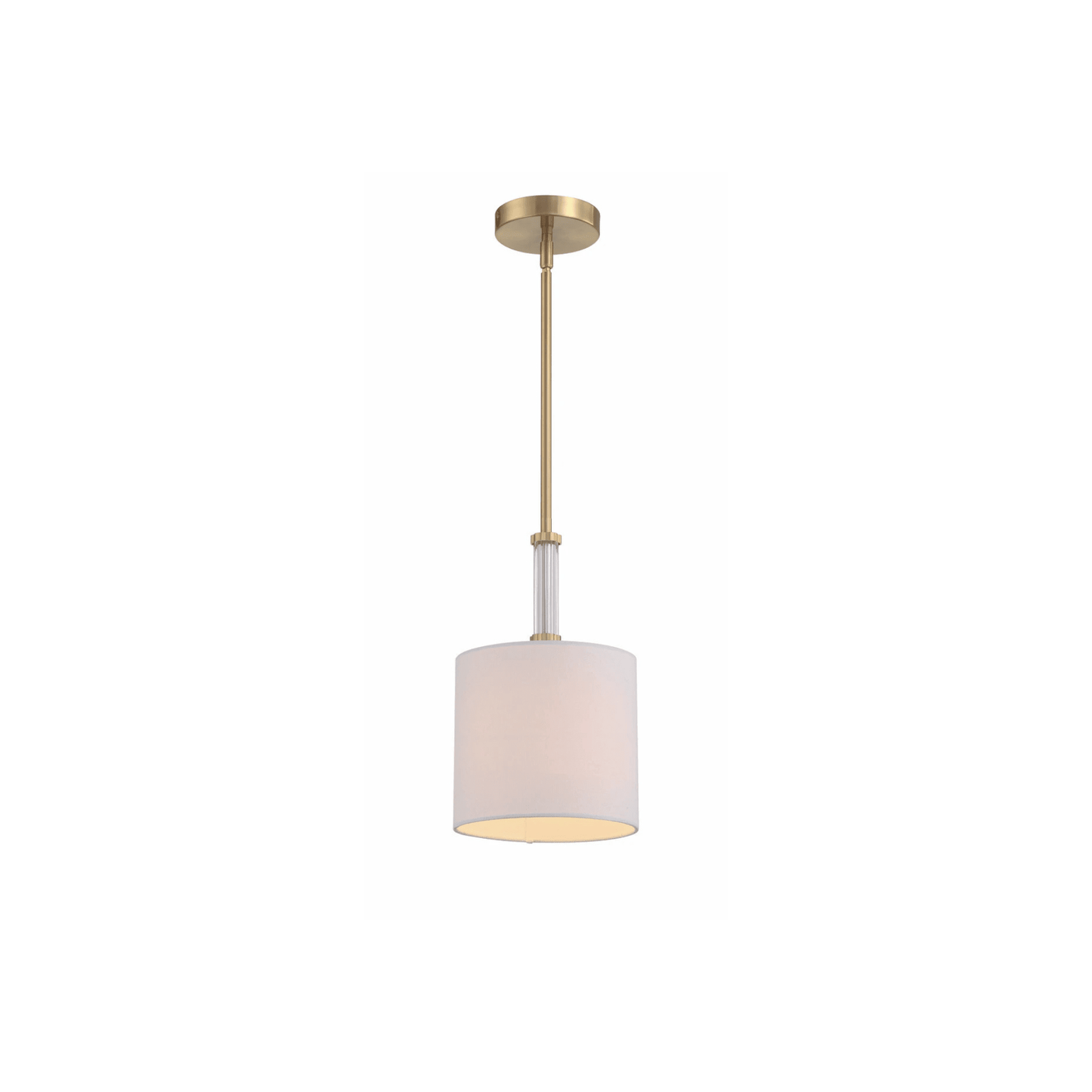 Fortuna 1 Light 8 inch Satin Brass Mini Pendant Ceiling Light - Orvon Lighting