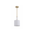 Fortuna 1 Light 8 inch Satin Brass Mini Pendant Ceiling Light - Orvon Lighting
