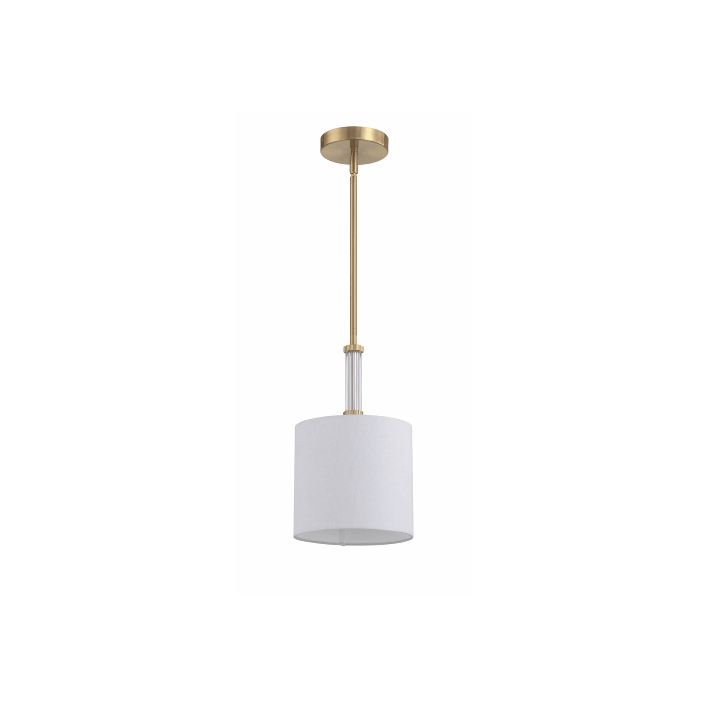 Fortuna 1 Light 8 inch Satin Brass Mini Pendant Ceiling Light - Orvon Lighting