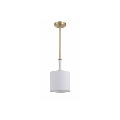 Fortuna 1 Light 8 inch Satin Brass Mini Pendant Ceiling Light - Orvon Lighting