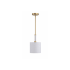Fortuna 1 Light 8 inch Satin Brass Mini Pendant Ceiling Light - Orvon Lighting