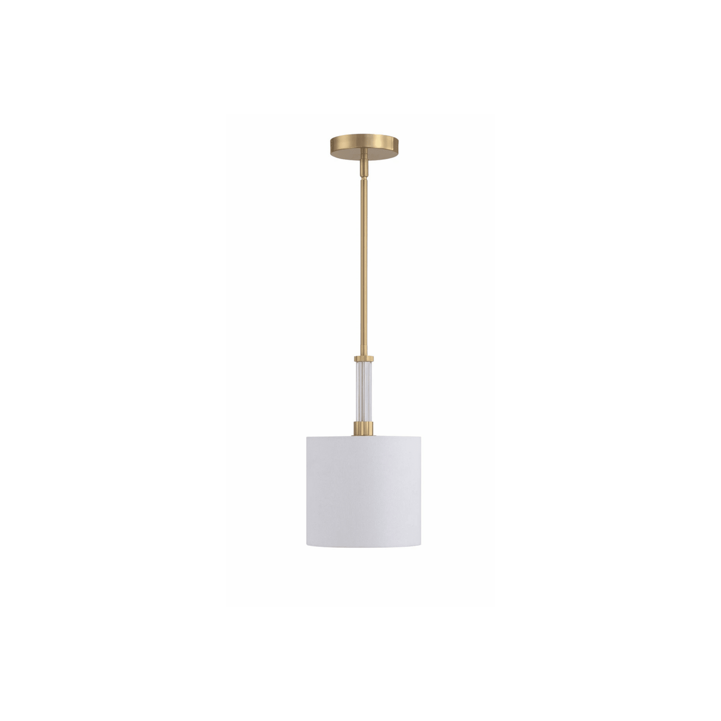 Fortuna 1 Light 8 inch Satin Brass Mini Pendant Ceiling Light - Orvon Lighting
