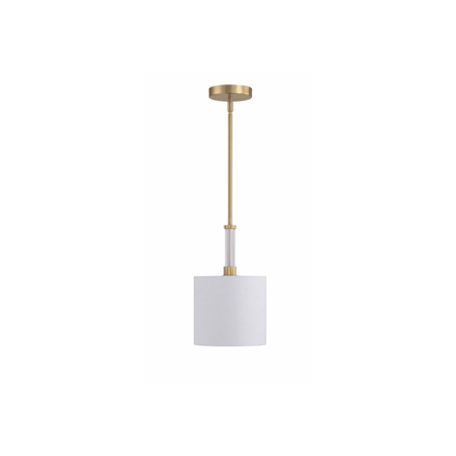 Fortuna 1 Light 8 inch Satin Brass Mini Pendant Ceiling Light - Orvon Lighting