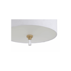 Fortuna 2 Light 12 inch Satin Brass Flushmount Ceiling Light - Orvon Lighting