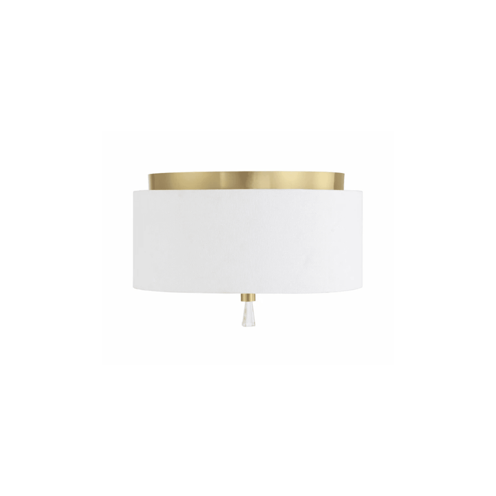 Fortuna 2 Light 12 inch Satin Brass Flushmount Ceiling Light - Orvon Lighting