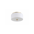 Fortuna 2 Light 12 inch Satin Brass Flushmount Ceiling Light - Orvon Lighting