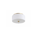 Fortuna 2 Light 12 inch Satin Brass Flushmount Ceiling Light - Orvon Lighting