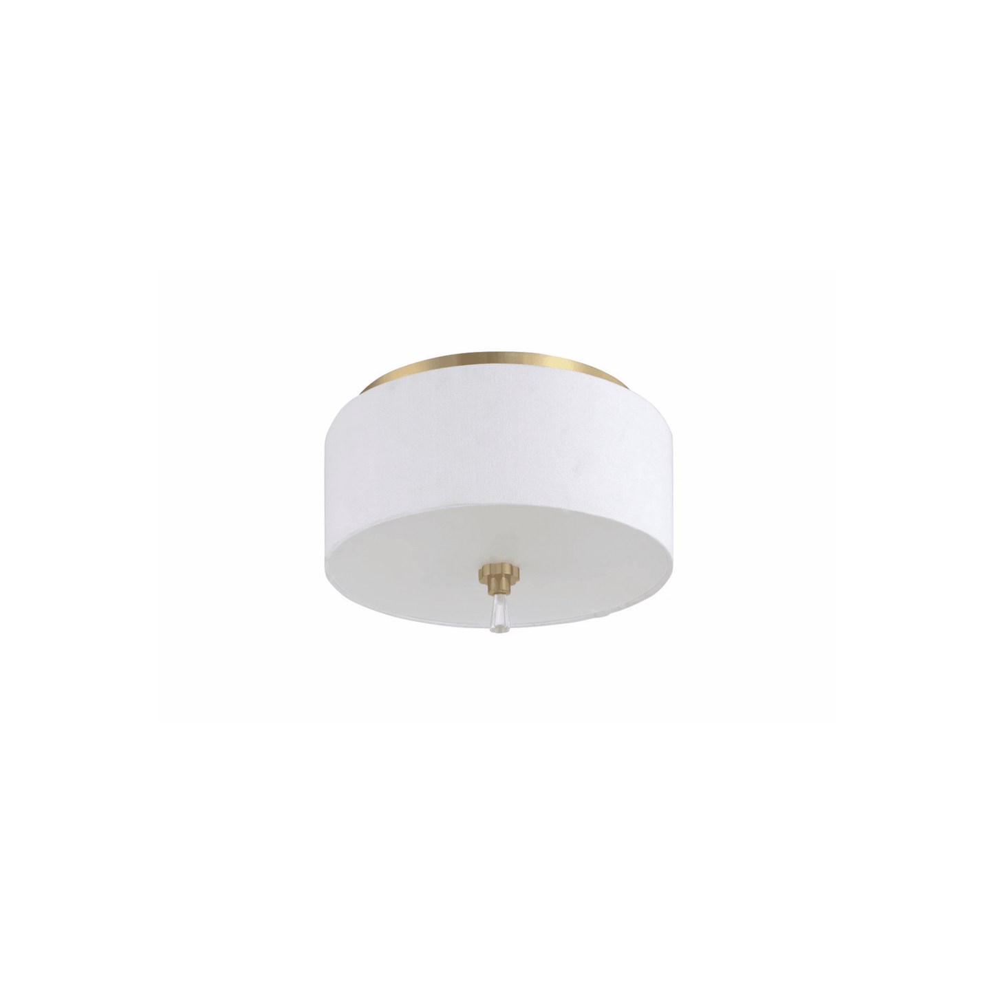 Fortuna 2 Light 12 inch Satin Brass Flushmount Ceiling Light - Orvon Lighting