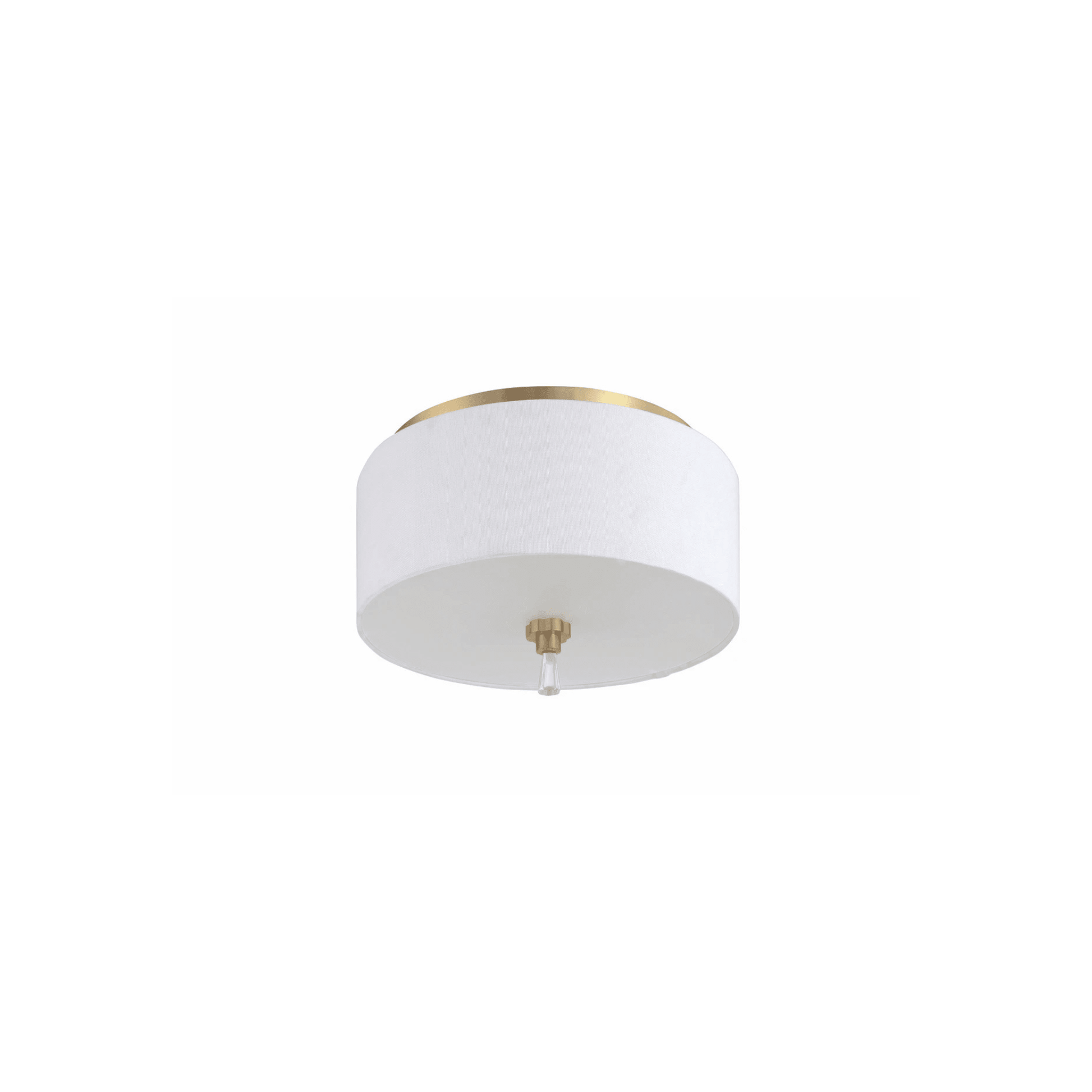 Fortuna 2 Light 12 inch Satin Brass Flushmount Ceiling Light - Orvon Lighting