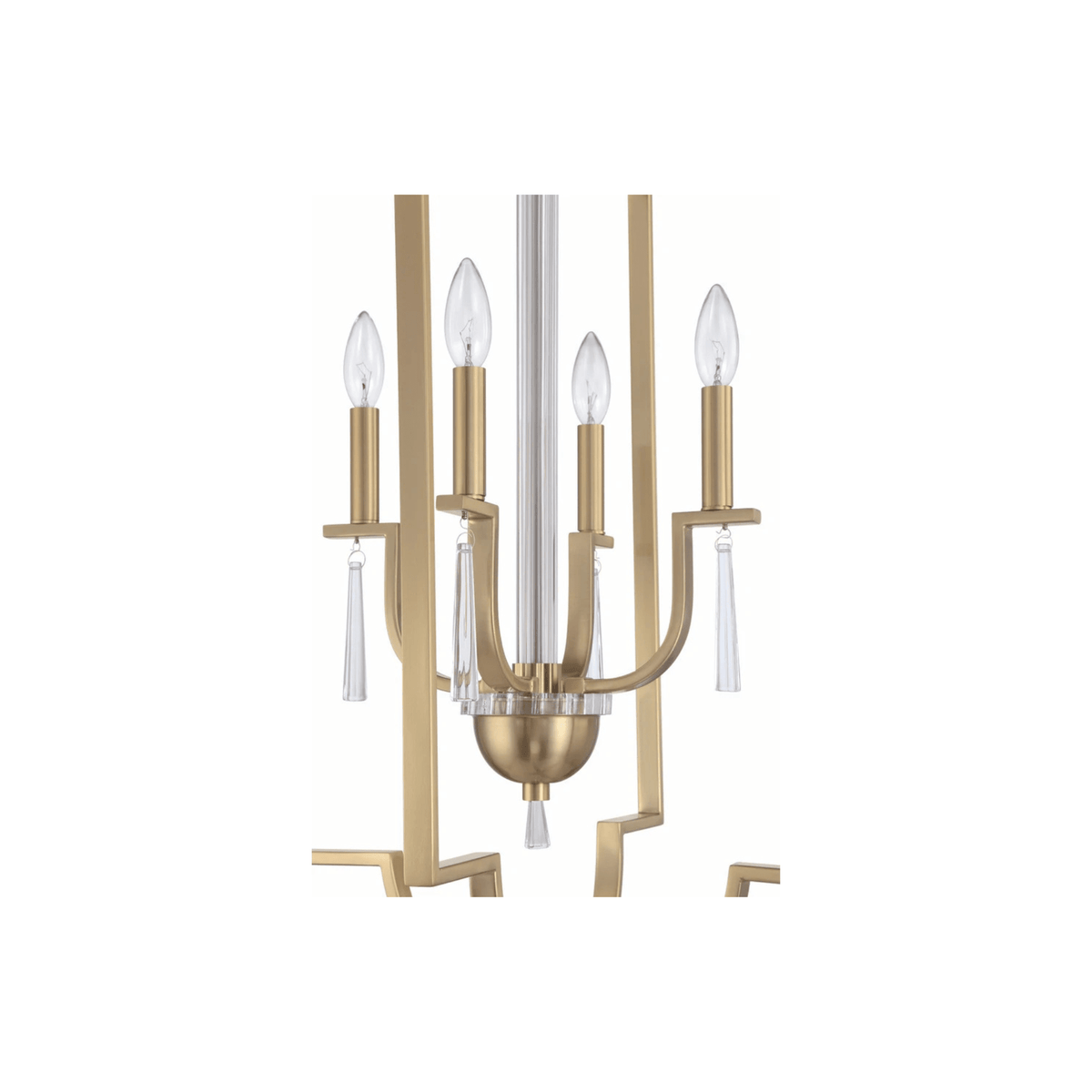 Fortuna 4 Light 19 inch Satin Brass Foyer Ceiling Light - Orvon Lighting