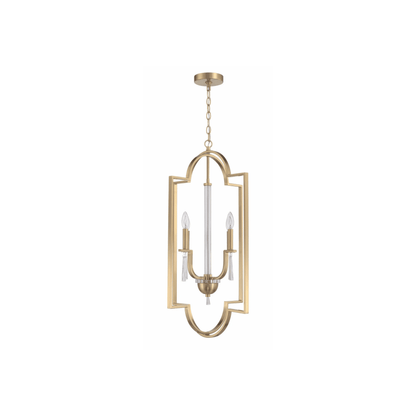 Fortuna 4 Light 19 inch Satin Brass Foyer Ceiling Light - Orvon Lighting