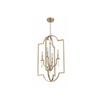 Fortuna 4 Light 19 inch Satin Brass Foyer Ceiling Light - Orvon Lighting