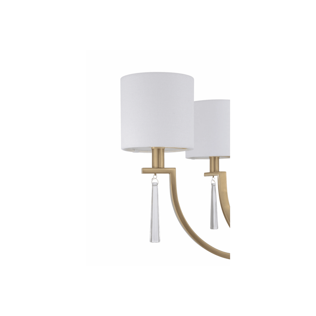 Fortuna Satin Brass Chandelier Ceiling Light - Orvon Lighting