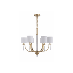 Fortuna Satin Brass Chandelier Ceiling Light - Orvon Lighting