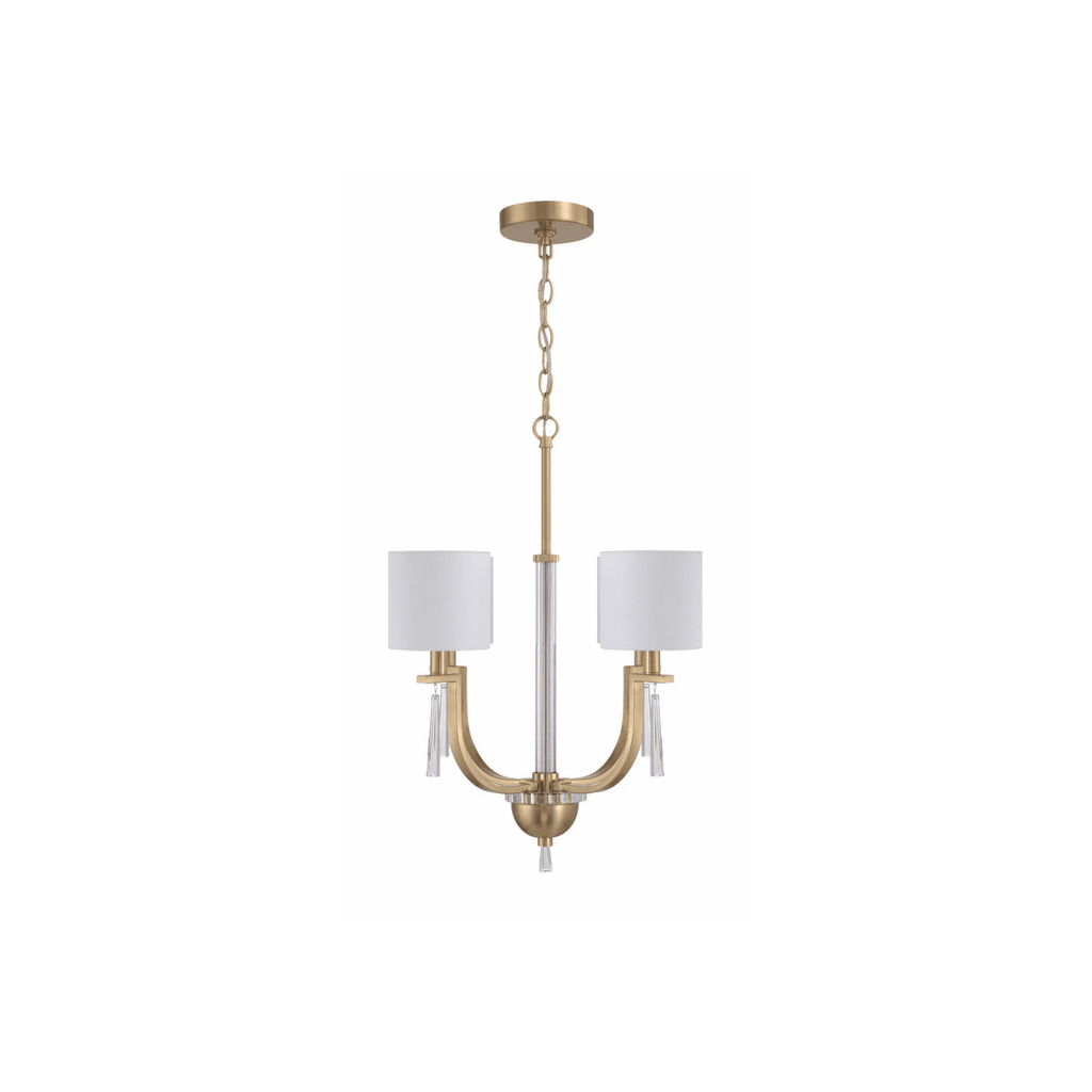 Fortuna Satin Brass Chandelier Ceiling Light - Orvon Lighting