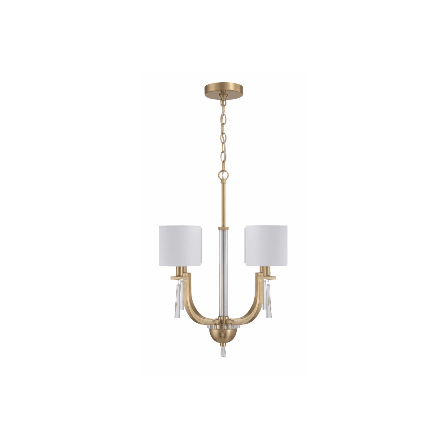 Fortuna Satin Brass Chandelier Ceiling Light - Orvon Lighting